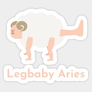 Legbaby Aries | Zodiac | Cute | Funny | Weird | Gift | Minimalist | Star Sign | Astrology | Sticker